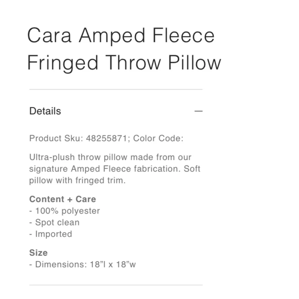 Urban Outfitters Cara Amped Fleece Fringed Throw Pillow - Picture 6 of 6
